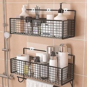 Bathroom Shelf Wall Mounted Metal Basket